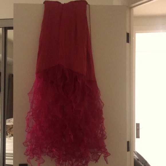 Summer blow out! 100% silk Magenta prom/formal gown - Picture 9 of 13